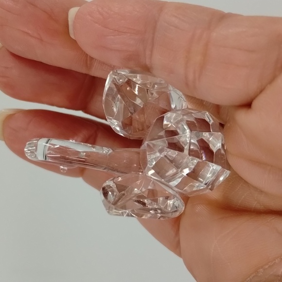 Crystal Small Swan 1.5" clear - Picture 3 of 10